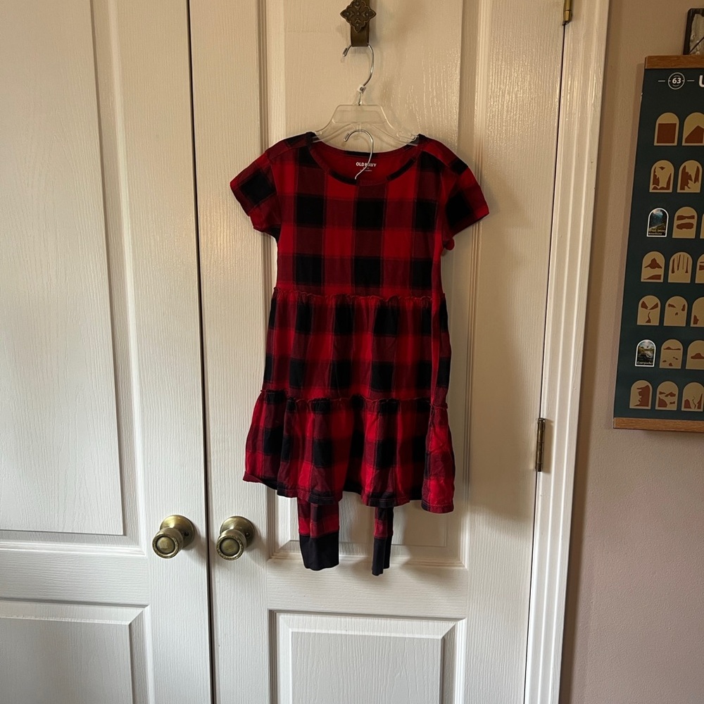 Old Navy Red and Black Checkered Kids Dress/pants